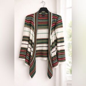 Y2K Wet Seal Colorful Stripe Boho Open Cardigan Festival Layer Womens Medium
